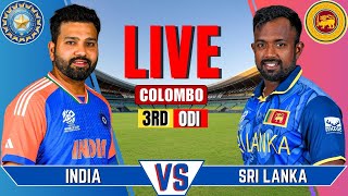 IND VS SL Live Match  Live Score amp Commentary  INDIA vs SRI LANKA 3rd ODI Live Match Today [upl. by Erhard]