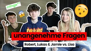 JUNGS stellen UNANGENEHME Fragen an ein MÄDCHEN 😈😳  robertwhite mit LisaKuppers [upl. by Pantin]