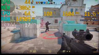 Intel Iris Xe Counter Strike 2 Gameplay i5 1140g7 DELL Latitude 7320 [upl. by Adilen]