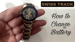 How To Change Battery SWISS TRACK Watch  swiss track watch Battery Replacement [upl. by Kawai]