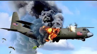 Today a US C130 plane carrying 5 generals and 300 soldiers was shot down by the Houthis [upl. by Thais]