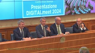 Conferenza stampa di presentazione in Senato dell’edizione 2024 del Digitalmeet [upl. by Critchfield880]