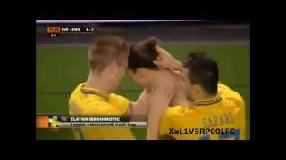 Ibrahimovic Goal Vs England 42 Amazing Overhead Bicycle Kick Goal  Swedish Commentary [upl. by Weisler535]