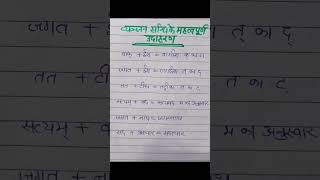 vyanjan Sandhi ke mahatvpurn udaharanshorts youtube [upl. by El138]