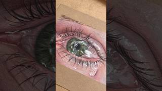 Tearful eye drawing eyedrawing realisticeye eyeart realisticeyedrawing drawing realisticart [upl. by Inalel740]