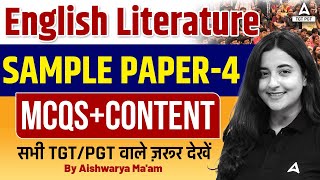 English Literature For TGTPGT Exams 2024  English Literature Sample Paper 4 By Aishwarya Maam [upl. by Claudine]