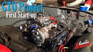 First Startup of 1968 Pontiac GTO Project Car  Video  12  Cammed 400 V8 [upl. by Rahman]