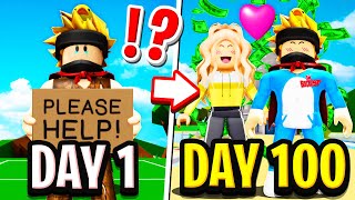 I Spent 100 DAYS in Roblox BROOKHAVEN RP I Fell In Love [upl. by Oibirot]