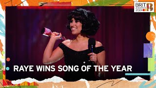 RAYE Celebrates Winning Song Of The Year  The BRIT Awards 2024 [upl. by Talie]