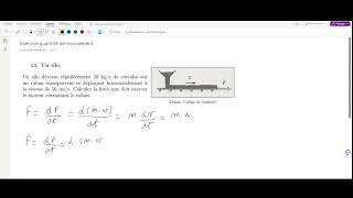 Quantité de mouvement  Calcul de la Force Requise pour Faire Avancer une Bande Transporteuse [upl. by Balsam]