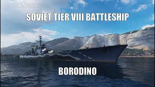 Soviet Tier VIII Premium Battleship Borodino  Gameplay [upl. by Sharleen712]