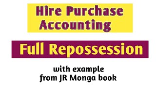 Full Repossession of Goods in Hire Purchase System JRMonga Book  Bcom first Sem [upl. by Everett]