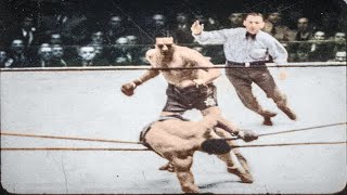 DESTRUCTION Max Baer Primo vs Carnera in Full Color  1934 Heavyweight Title Fight [upl. by Caroline]