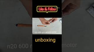 Unboxing n20 gear motor [upl. by Sheeb]