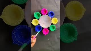 Easy diya decoration ideas 😱 beautiful diyadecoration diy ytshorts diwalidecor shorts fun ✨✨ [upl. by Ianteen747]