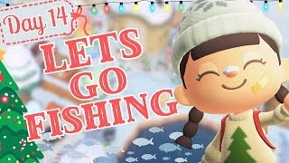 Day 14 WINTER CHRISTMAS ACNH ISLAND  ACNH COZY FISHING HOME BUILD  ANIMAL CROSSING NEW HORIZONS [upl. by Nimesh]