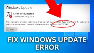 Fix Windows Update Error 0x80070643 If Recovery Partition is Enlarged But Windows 10 Wont Update [upl. by Monson]