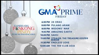 GMA Prime Friday Schedule 15NOV2024 [upl. by Alorac56]