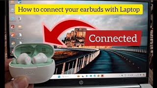 How to connect your earbuds with laptop  Earphones ko laptop se kaise connect kare [upl. by Olly]