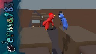 Gang Beasts  Jerma Chicken Vs Top Hat Star [upl. by Drarej]