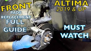 How to replace Front Brake Pads on Nissan Altima 2019 and up [upl. by Leone797]