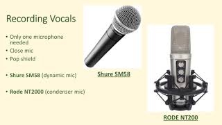 BTEC Music Unit 6  Recording Vocals  Enhanced Learning Session 3 [upl. by Irdua835]