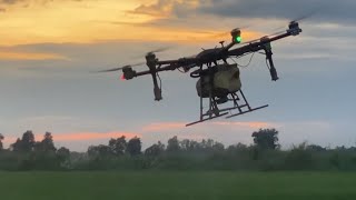 Beautiful Drone for farmingchanthan aquaculture drone farmerlife farming drone [upl. by Madlen]