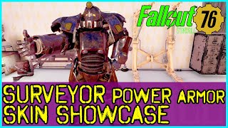 Fallout 76 Surveyor Power Armor Skin Showcase [upl. by Elana]