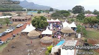 Kalongo Town Council Aerial View Agago District in Northern Uganda [upl. by Helbonna]