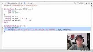 Objective C Programming Tutorial  5  Implementation [upl. by Anerb]