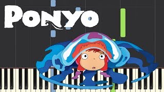 Ponyos Theme 崖の上のポニョ  Ponyo on the Cliff by the Sea  Piano Tutorial [upl. by Adliw]