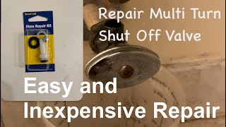 Fix Multi Turn ShutOff Valve With a Stem Repair Kit  Easy Fix [upl. by Lecroy]