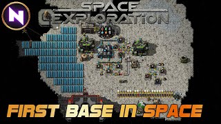 First ORBITAL BASE What To Build First In Space For Factorio Space Exploration  GuideWalkthrough [upl. by Yrral478]