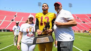 Caleb Williams Receives Heisman Trophy [upl. by Vories92]