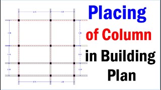 How to Place Columns in Building Plan  Column Layout Plan  RCC Column Placing in House Plan [upl. by Llerrej]