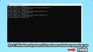 FIXED CWindowsSystem32cmdexe window popping up  2024 [upl. by Erehc]