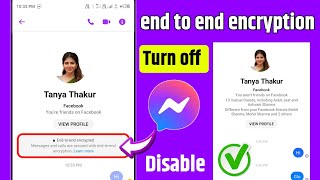 How to Turn Off End to End Encryption in Messenger 2024  Remove End to End Encryption on Messenger [upl. by Anayaran230]