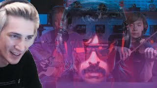 xQc reacts to Dr Disrespect  Gillette sleightlymusical cover with chat [upl. by Florence]