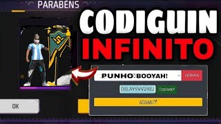 VAZOU RESGATE GRÁTIS CODIGUIN DO BANDEIRAO FFWS COMO RESGATAR CODIGO INFINITO FF 2024 FREE FIRE [upl. by Colier]