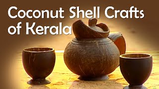 Coconut Shell Crafts  Kerala Handicrafts  Ecofriendly Crafts  Kerala Tourism [upl. by Carolin]