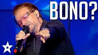 Surprise Guest BONO on Romanias Got Talent 2018 [upl. by Brantley]