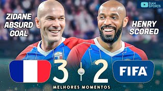 INÉDITO AOS 51 ANOS ZIDANE E HENRY VOLTAM A VESTIR A CAMISA DA FRANÇA E APRONTAM COM GOLS ABSURDOS [upl. by Aihc]