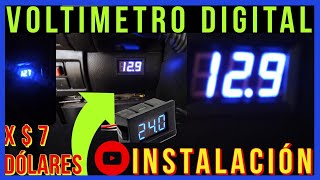 Voltimetro Digital Para Auto I instalacion medidor de batería universal [upl. by Aineles]