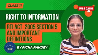 RTI Act 2005 Section 5 and Important Definitions [upl. by Yartnod]