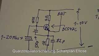 Quarzoszillator Schaltplan und Test  eflose 43 [upl. by Nysila]