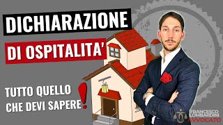 🔥 DICHIARAZIONE DI OSPITALITA PER STRANIERI COSE COME SI COMPILA CHI DEVE FARLA GUIDA 2024 [upl. by Aivon]