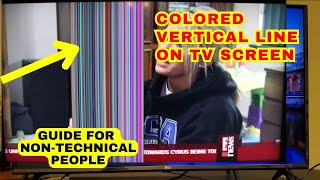 How to Fix Colored Vertical Lines on TV Screen  Samsung LED TV  Easy Fix for NonTechnical People [upl. by Dlaniger]