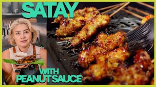 Chicken Satay with Peanut Sauce no bbq required [upl. by Yesmar]