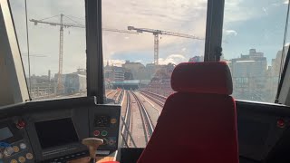 Resa med c25 tunnelbana slussenTcentralen filmat längst bak i tåget [upl. by Conger]