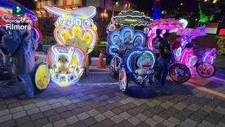 Malacca LED Trishaw ✨️ Pikachu Doraemon Hello Kitty Cinamoroll Spiderman Mickey Mouse And More 💥🔥 [upl. by Willi]